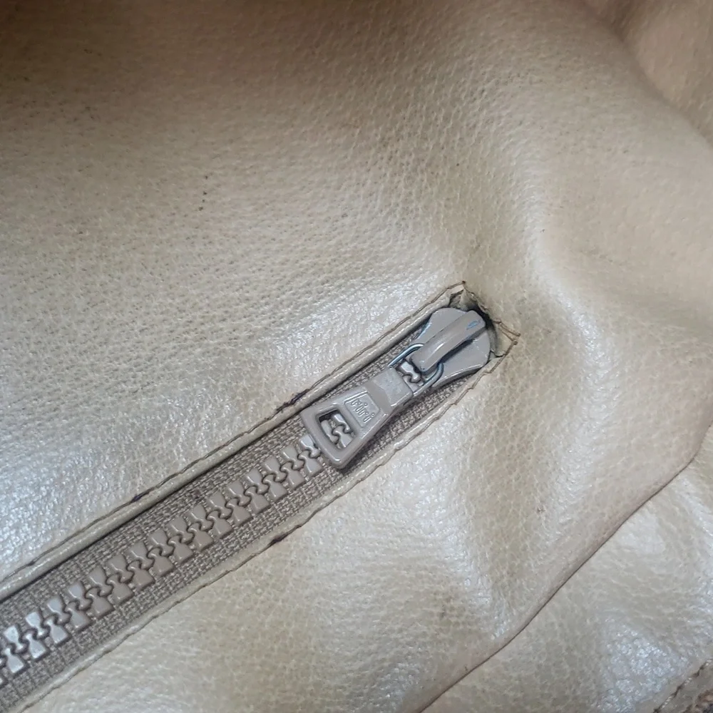 Celine Tan/Brown Leather/Coated Canvas Briefcase Document case Authentic Vintage
